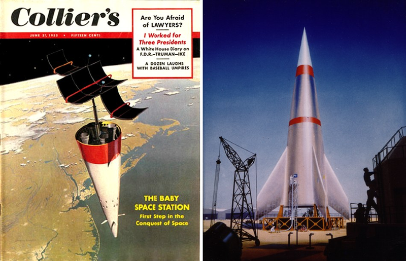 Illustration for article titled 1950s Rocket Sketches Envision Manned Spaceflight